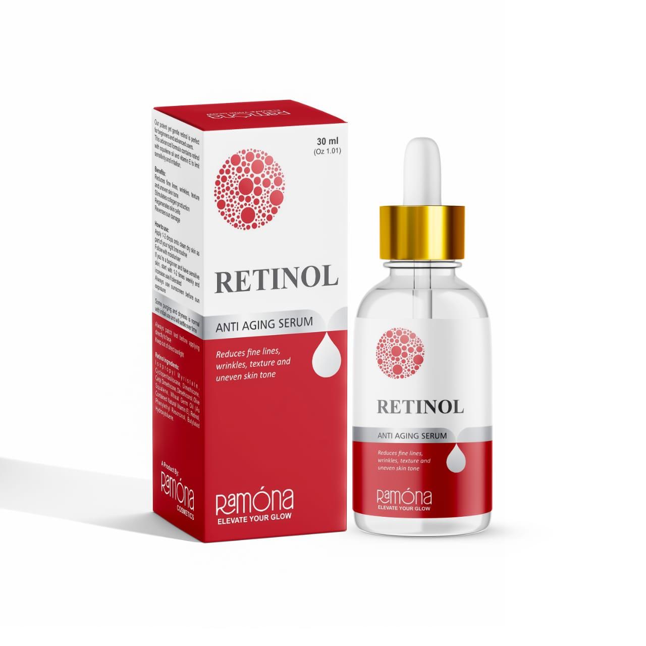 Retinol Anti-Aging Serum - Aging Wrinkle Night Serum - Daily Line Smoothing Skin Care Treatment for Fine Lines - Post-Acne Scars